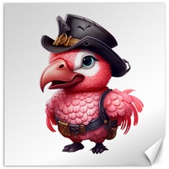Kawaii Pink Parrot Pirate Canvas 20  X 20  by KawaiiArtStyle