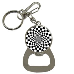 Geomtric Pattern Illusion Shapes Bottle Opener Key Chain by Grandong