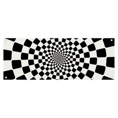 Geomtric Pattern Illusion Shapes Banner And Sign 8  X 3  by Grandong
