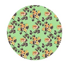 Retro 1880s Flowers Pattern 24 Mini Round Pill Box by violetheavensky