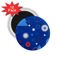 Christmas Pattern Tree Design 2 25  Magnets (10 Pack)  by Paksenen