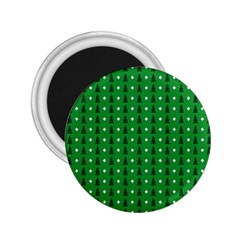 Green Christmas Tree Pattern Background 2 25  Magnets by Paksenen