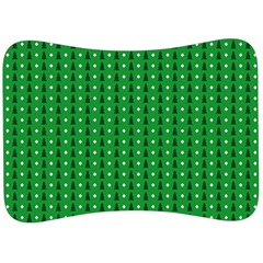Green Christmas Tree Pattern Background Velour Seat Head Rest Cushion by Paksenen