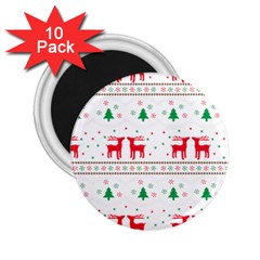 Red Green And Blue Christmas Themed Illustration 2 25  Magnets (10 Pack)  by Paksenen