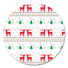 Red Green And Blue Christmas Themed Illustration Magnet 5  (round) by Paksenen