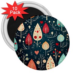Christmas Tree Pattern 3  Magnets (10 Pack)  by Paksenen