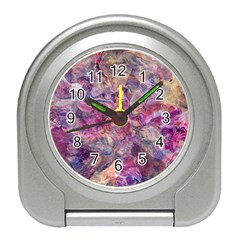 Pour With Cat Travel Alarm Clock by kaleidomarblingart
