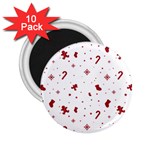 Christmas Xmas Holiday Pattern Background 2.25  Magnets (10 pack)  Front
