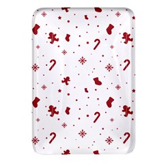 Christmas Xmas Holiday Pattern Background Rectangular Glass Fridge Magnet (4 Pack) by Paksenen