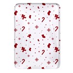 Christmas Xmas Holiday Pattern Background Rectangular Glass Fridge Magnet (4 pack) Front