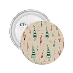 Trees Christmas Holiday Pattern 2 25  Buttons by Paksenen