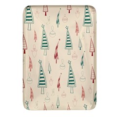Trees Christmas Holiday Pattern Rectangular Glass Fridge Magnet (4 Pack) by Paksenen
