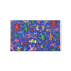 Grateful Dead Dancing Bears Pattern Sticker (rectangular) by Salmanaz77