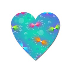 Christmas Pattern Heart Magnet by Paksenen