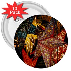 Star Lantern Lighting 3  Buttons (10 Pack)  by Paksenen