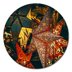 Star Lantern Lighting Magnet 5  (round) by Paksenen