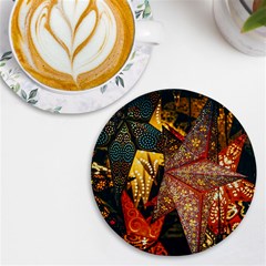 Star Lantern Lighting Uv Print Round Tile Coaster by Paksenen