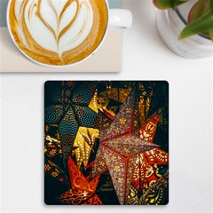 Star Lantern Lighting Uv Print Square Tile Coaster  by Paksenen