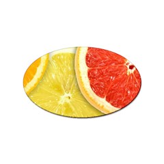 Fruit, Lemon Sticker Oval (100 Pack) by kyorashop23