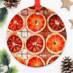 orange, Fruit, Citrus Ornament (Round) Front