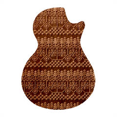 Christmas Knit Digital Guitar Shape Wood Guitar Pick Holder Case And Picks Set by Mariart