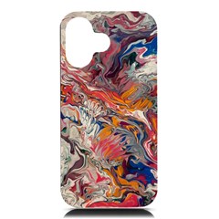 Abstract Flames Iphone 16 Black Uv Print Pc Hardshell Case by kaleidomarblingart