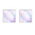 Digital Art Artwork Abstract Pink Purple Cufflinks (Square) Front(Pair)