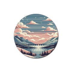 Artwork Painting Sculpture Nature Rubber Coaster (round) by Salmanaz77