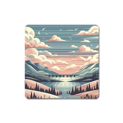 Artwork Painting Sculpture Nature Square Magnet by Salmanaz77