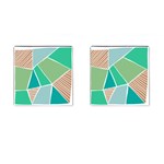 Geometric Colors  pool Cufflinks (Square) Front(Pair)