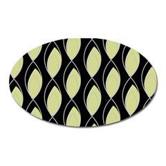 Brown Minimalist Leaves Oval Magnet by ConteMonfrey