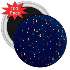 Christmas Sky Happy 3  Magnets (100 Pack) by Dutashop