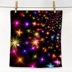 Star Colorful Christmas Abstract Face Towel by Dutashop