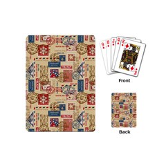 Letters Writing Paper Text Pattern Playing Cards Single Design (mini) by Apenda