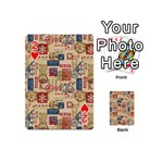 Letters Writing Paper Text Pattern Playing Cards 54 Designs (Mini) Front - Heart2