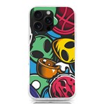 Funky Alien Pattern Abstract Colourful Drawing iPhone 16 Pro Max TPU UV Print Case Front