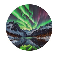 Lake Mountains Aorora Northern Lights Snow Mini Round Pill Box (pack Of 3) by Paksenen