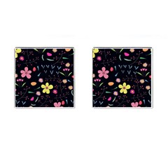 Foliage Pattern Beautiful Aesthetic Secret Garden Cufflinks (square) by Paksenen