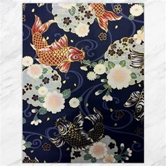 Japanese Wave Koi Illustration Pattern Canvas 36  X 48  by Ndabl3x