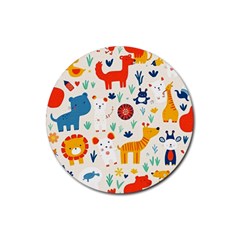 Pet Animal 03 Rubber Coaster (round) by myclothy