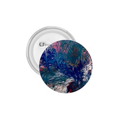 Blue Feathers And Flames 1 75  Buttons by kaleidomarblingart