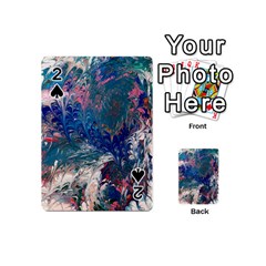 Blue Feathers And Flames Playing Cards 54 Designs (mini) by kaleidomarblingart