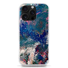 Blue Feathers And Flames Iphone 16 Pro Tpu Uv Print Case by kaleidomarblingart