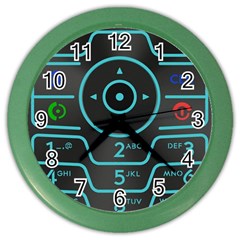 Retro Mobile Device Output Device Color Wall Clock by Bedest