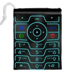 Retro Mobile Device Output Device Drawstring Pouch (5XL) Back