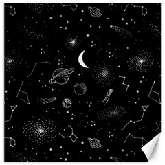 Cosmic Black Space Star Canvas 20  X 20  by Ndabl3x
