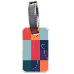  Minimalist Pattern With Simple Lines And Shapes, Creating A Clean And Modern Aesthe Luggage Tag (two Sides) by myclothy