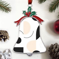 A Minimalist Pattern With Simple Lines And Shapes, Creating A Clean And Modern Aesthetic 05 Metal Holly Leaf Bell Ornament by myclothy