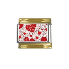 Be My Valentine Gold Trim Italian Charm (9mm) by pollyparadiseartshop