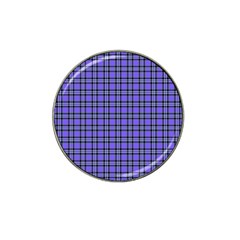 Blue Tartan Plaid 1 Hat Clip Ball Marker (4 Pack) by dressshop